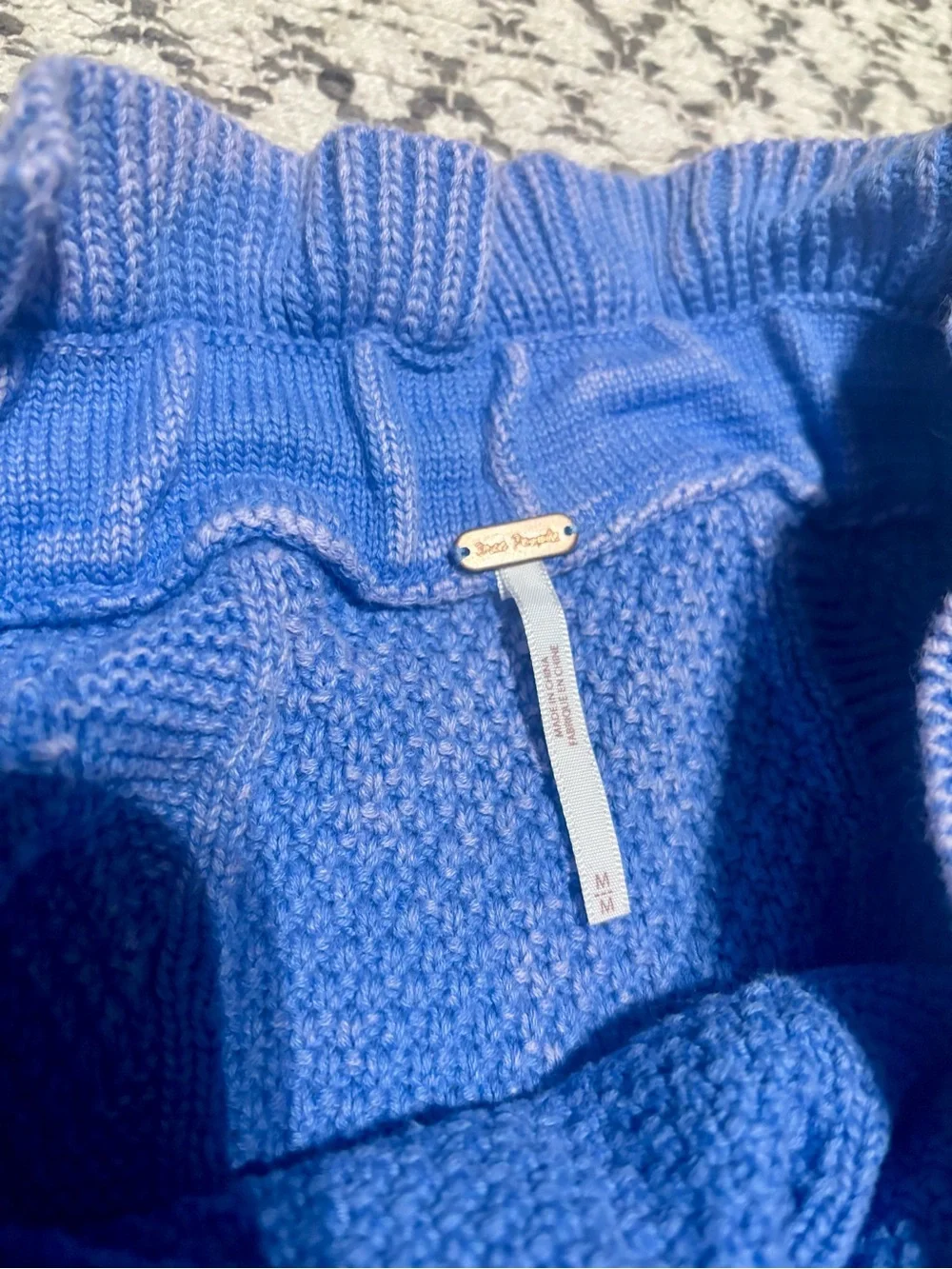 Free People Periwinkle Blue Cable Knit Mini Skirt - Picture 5 of 5
